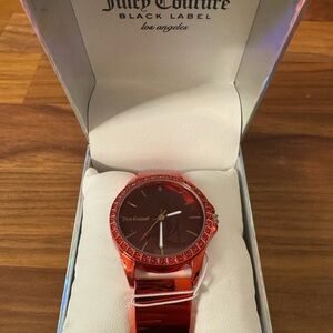 Juicy Couture Black Label Red Watch - NIB needs new battery